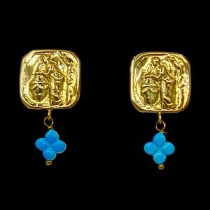 Tagliamonte Gold vermeil Sterling silver turquoise earrings - GM556